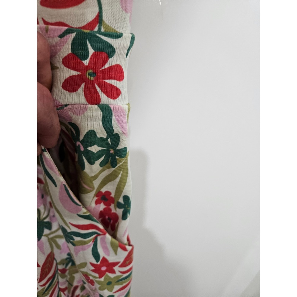 Boden Multi Floral Cotton Jersey Sheath Dress Pockets J0849 Womens 4R - Picture 4 of 6